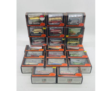 A collection of twenty boxed Gilbow Exclusive First Editions die-cast buses and coaches including West Yorkshire Bedford OB b