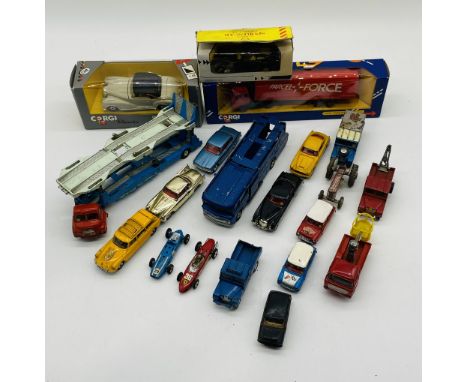 A collection of boxed and unboxed vintage die-cast including Corgi Toys and Dinky