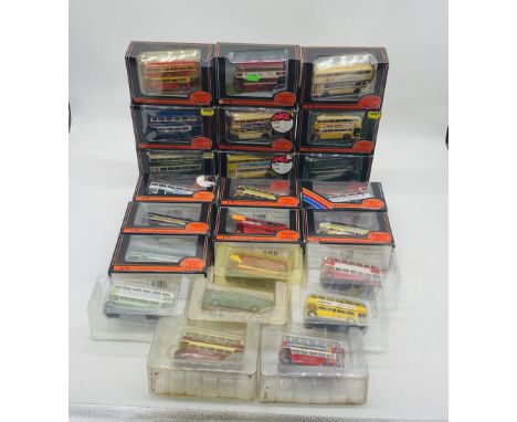 A collection of twenty three Gilbow Exclusive First Editions die-cast buses and coaches including Todmorden Leyland PD2 Bus, 