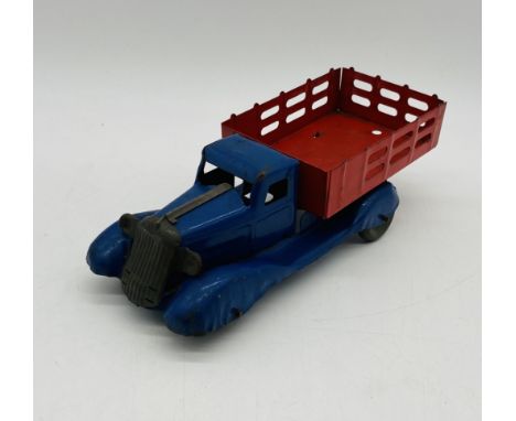 A vintage steel toy market truck, possibly Marx c1930