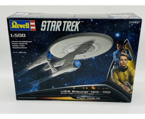A boxed Revell Star Trek plastic model kit of 'USS Enterprise NCC-1701 - 1:500 scale (04882) 