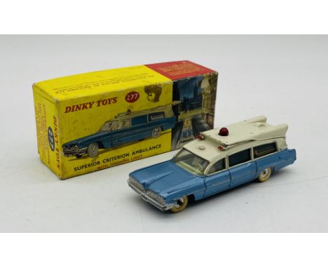 A boxed Dinky Toys die-cast Superior Criterion Ambulance with flashing light (277)