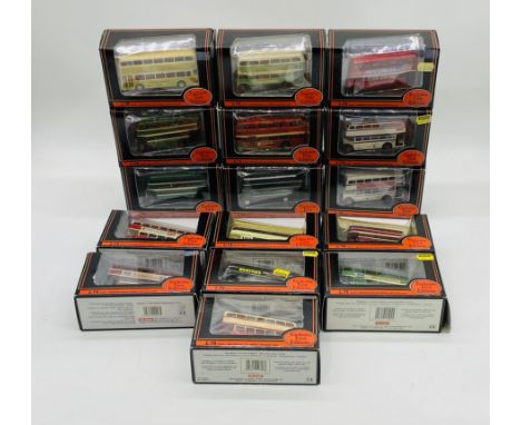 A collection of sixteen Gilbow Exclusive First Editions die-cast double-decker buses including Regent V (Orion) Hebble,  Leyl