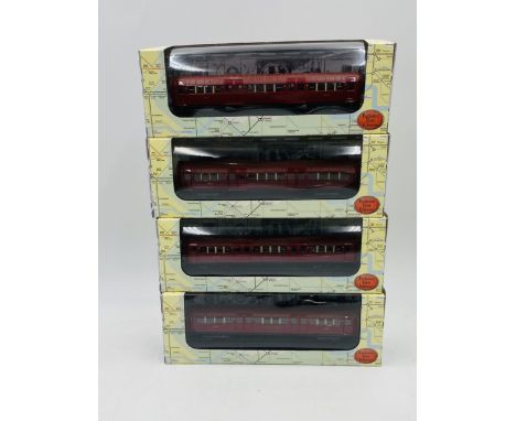 Four boxed Gilbow Exclusive First Editions 1938 London Underground Bakerloo Line die-cast tube tstock including Driving Carri