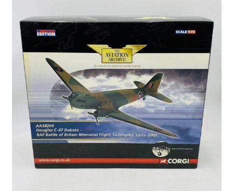 A boxed limited edition Corgi "The Aviation Archive" Douglas C-47 Dakota - RAF Battle OF Britain Memorial Flight, Coningsby, 