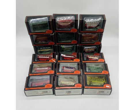 A collection of eighteen boxed Gilbow Exclusive First Editions die-cast buses and coaches including British Airways London Ro