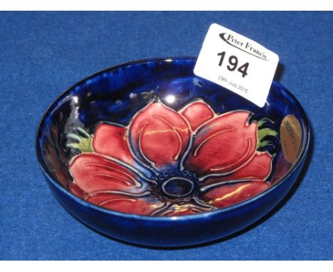 Moorcroft art pottery tube lined poppy head bowl.