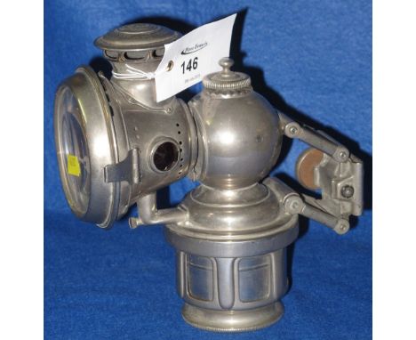 Lucas Calcia King vintage nickel motorcycle  lamp.