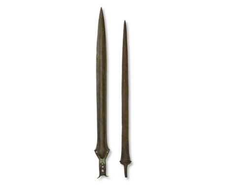  Two European bronze swords Late Bronze Age, circa 13th-10th Century B.C.62cm and 57.8cm long  (2)Footnotes:Provenance:Kuizen