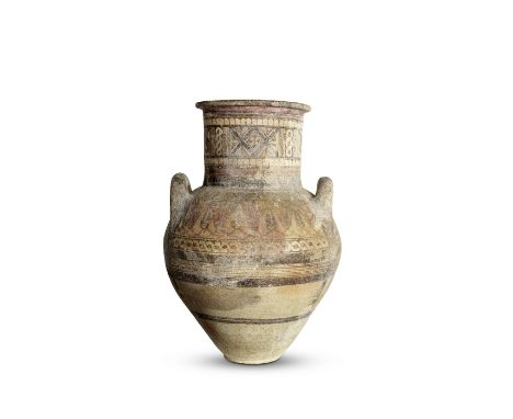  A large Cypriot Bichrome Ware amphora decorated with lotus flowers Cypro-Archaic I, circa 750-600 B.C.65cm highFootnotes:Pro