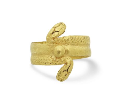  A Roman gold double-headed snake ring Circa 1st-3rd Century A.D.2cm diam., 2cm high, ring size P, weight 7.8gFootnotes:Prove