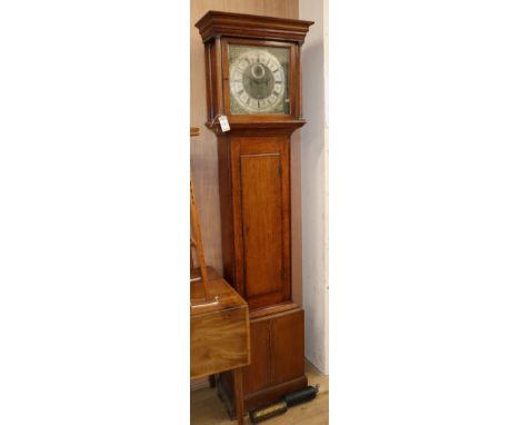 Peter Walker of London. A George III oak longcase clock H.193cm