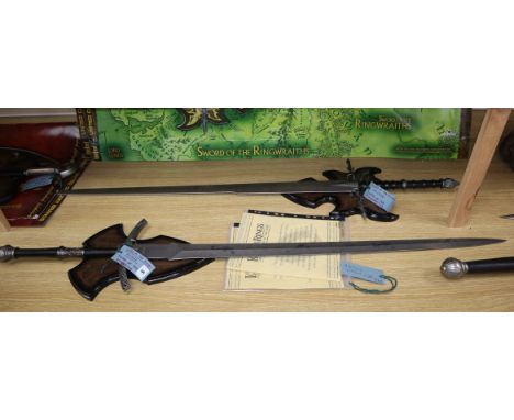 Lord of the Rings - United Cutlery Brands prop replicas - Sword of the Witchking and Sword of the Ringwraths, UC1278 and UC12