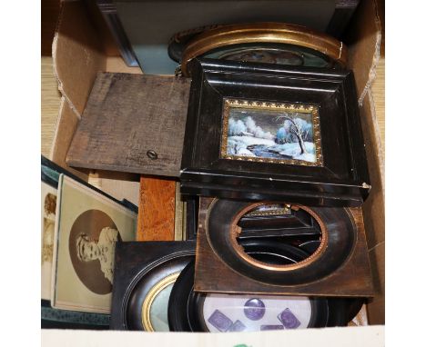 A pair of Limoges enamel plaques, portrait miniatures, etc.