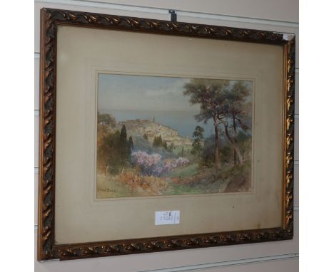 Albert Stevens, watercolour, Mediterranean seascape
