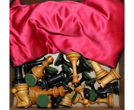 A Staunton chess set, marked 'Jacques - London'