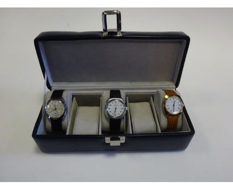 3x Parriss watches with manual wind movements. A Wehrmachtswerk. Plus 2x examples with date display. VGC-Mint, little evidenc