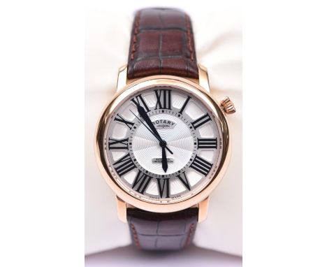 A Rotary Automatic watch with automatic self winding movement. Limited edition (137/150) with metallic face and black Roman n
