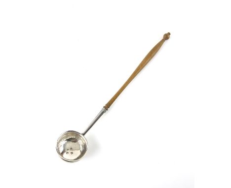 George I silver punch ladle with wooden handle my Meshach Godwin, London 1725