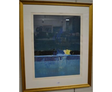 Donald Hamilton Fraser (1929-2009), Beachscape reflected light, signed, lithograph