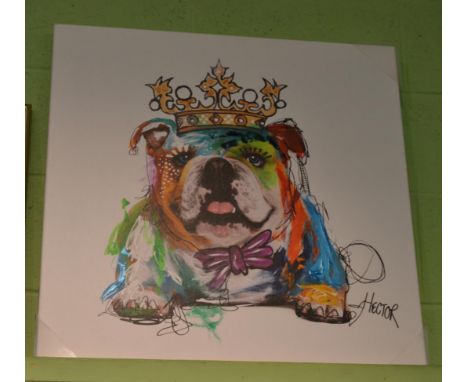 Hector (Contemp) King Bulldog, mixed media 