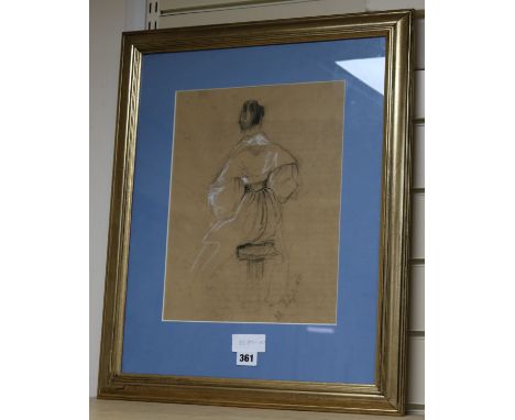 G.G. 1833charcoal and chalkSketch of a seated ladyinitialled and dated35 x 27cm