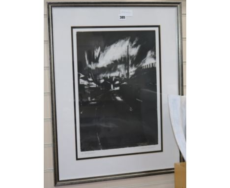 David Bayoanini, limited edition print, 'The long walk', signed in pencil, 3/50, 50 x 35cm