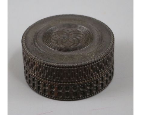 A 19th century Ceylonese hardwood snuff box