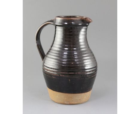 A large Leach family stoneware jug, Lowerdown Pottery height 30cm