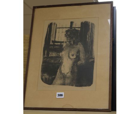 Pierre Eugene Clarin (1897-1980), lithograph, female nude, signed in pencil, 16/30, formerly in the collection of Duncan Gran