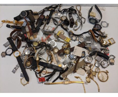 Mixed watches and parts to include a trench watch, Raymond Weil, Casio, and others Location: 