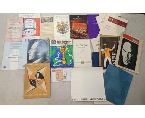 A mixed collection of programmes to include a 1966 World Cup programme along with a 1966 World Cup ticket dated July 16th for