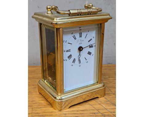 A modern brass cased carriage clock the dial inscribed L Epie, 11cm highLocation:R2;2 