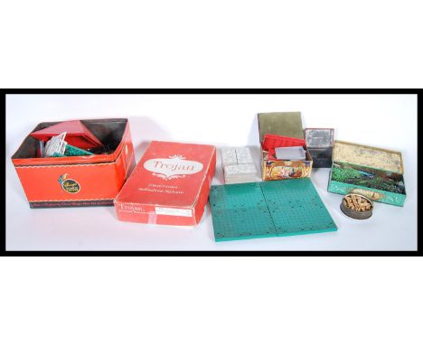 A collection of Bayko items to include, fencing, building parts, flooring, fixtures and fittings etc. Mostly parts from build