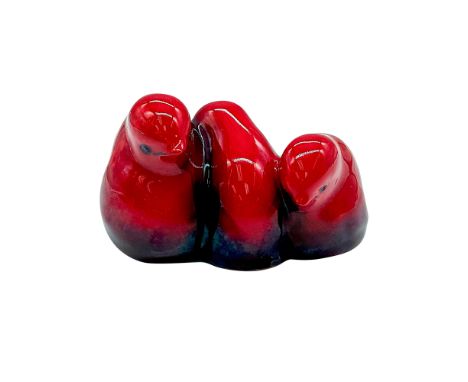 Model no. 1163. Rich red flambe glaze; black accents. Royal Doulton backstamp. Artist: Charles NokeIssued: c. 1908Dimensions: