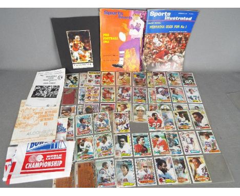 American Football Items. English American football programmes 1970s, signed Chad Henne Miami Dolphins picture, 1960s sports i