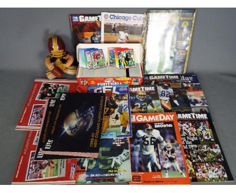 American Football Items. English American football programmes 1970s, signed Chad Henne Miami Dolphins picture, 1960s sports i