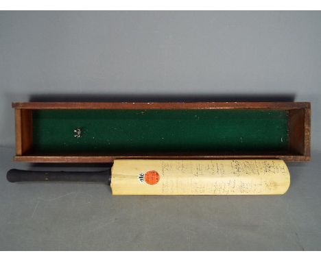 Cricket - an early 1960s Gradidge long handle Cyril Washbrook Lancashire and England autograph cricket bat signed to the face