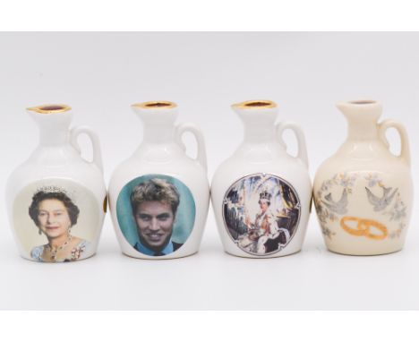 Twenty four assorted Rutherford's ceramic decanters, blended Scotch whisky, including Royal commemoratives, English landmarks