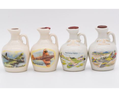Twenty one assorted Rutherford's ceramic decanters, blended Scotch whisky, including WWII Aircraft series 2, Aircraft History