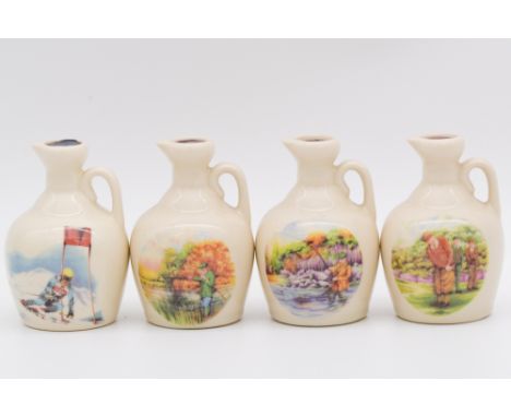 Twenty four assorted Rutherford's ceramic decanters, blended Scotch whisky, including sporting interest series, golfing, fish