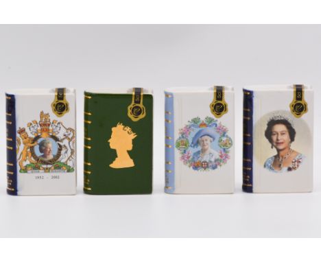 Sixteen Rutherford's ceramic book decanters, blended Scotch whisky, Royal Commemoratives including limited editions, each 5cl