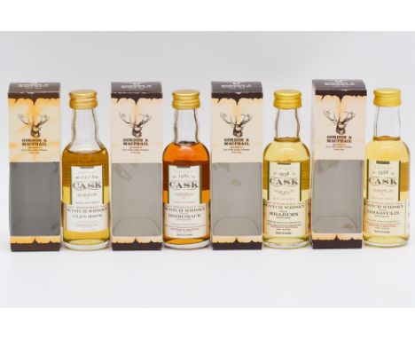 Gordon &amp; MacPhail Cask Strength - eight assorted Highland whisky miniatures:Glen Mhor 1978, distilled 13/6/78, bottled Oc