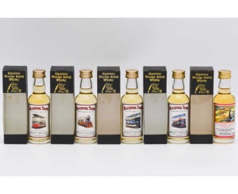 Signatory Vintage - five speciality bottlings for The Wee Dram, Blackpool:Longmorn, 12 year old, Blackpool Trams label, bottl