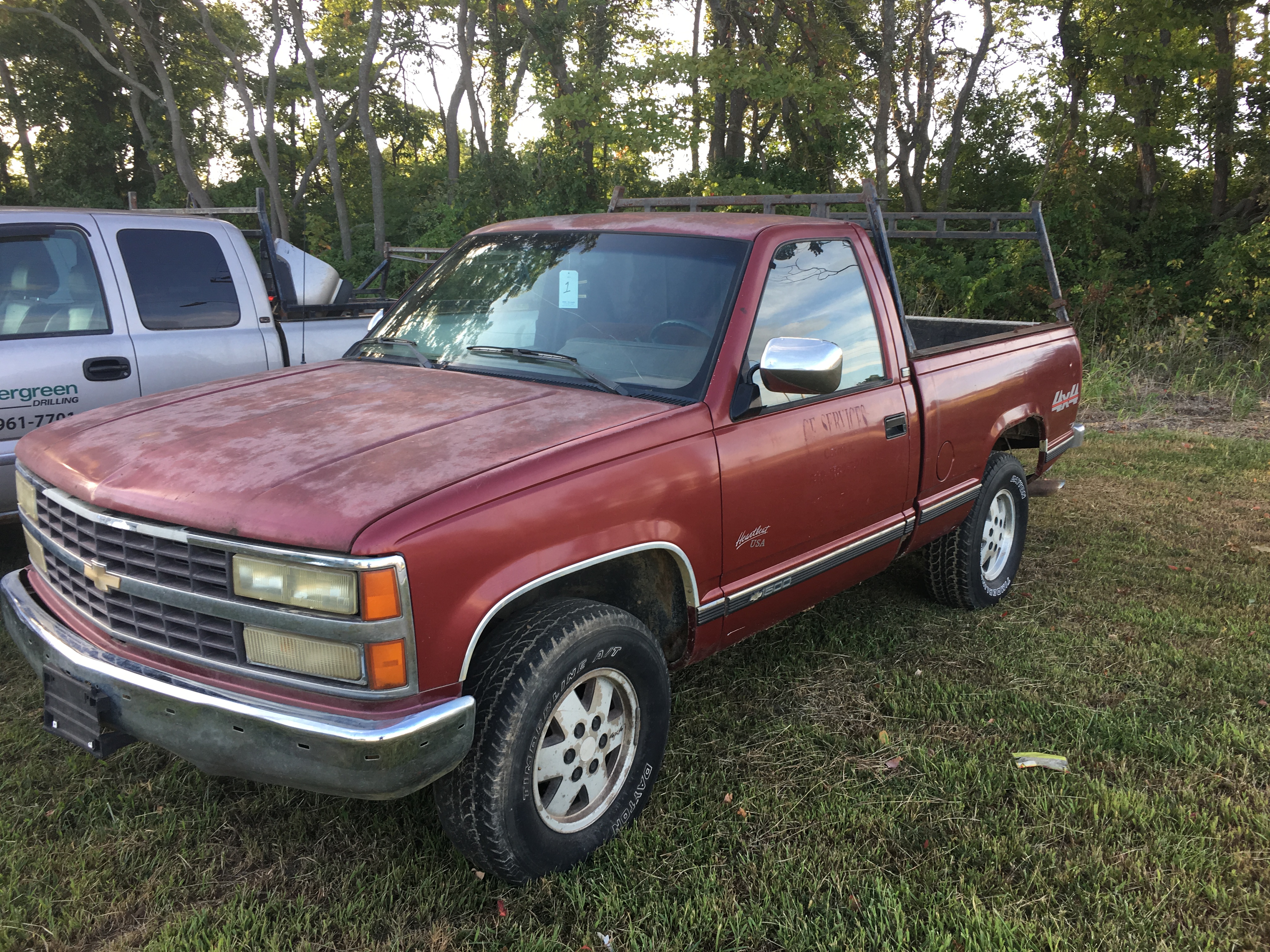 1991 Chevy Silverado 1500 Regular Cab Pickup, 4x4, 5.7L V8 Engine ...