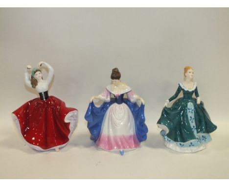 THREE ROYAL DOULTON LADY FIGURES - SARA HN 4720, JANINE HN 5164 AND KAREN HN 4779 