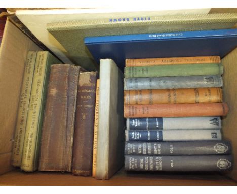 A BOX OF VINTAGE ENGINEERING BOOKS ETC