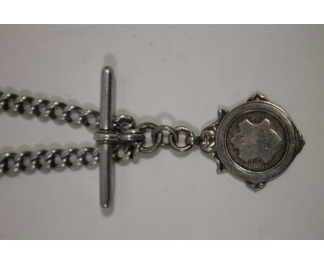 A VINTAGE SILVER ALBERT WATCH CHAIN 