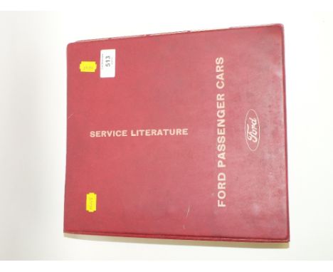 A VINTAGE FOLDER OF FORD PASSENGER CARS SERVICE LITERATURE 