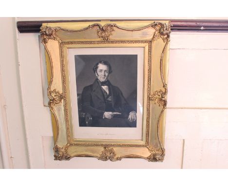 After Daniel McNee, portrait of David Anderson, engraving in gilt scroll frame, 34cm by 25cm
